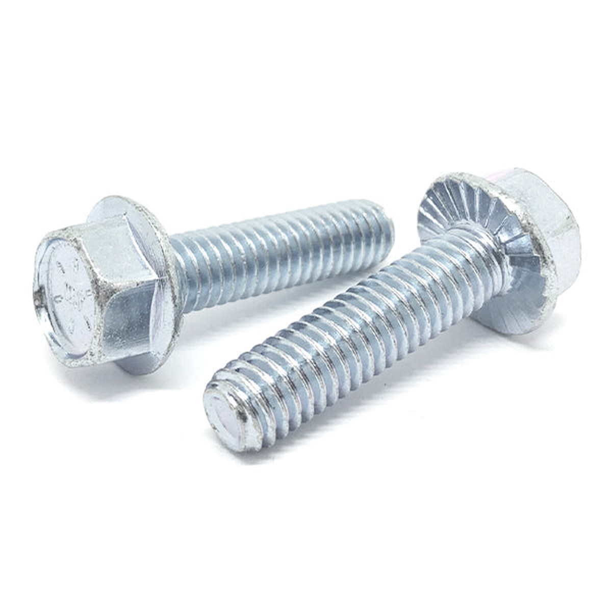 3/8-16x7/8" Grade 8 Serrated Hex Flange Bolts Zinc Clear