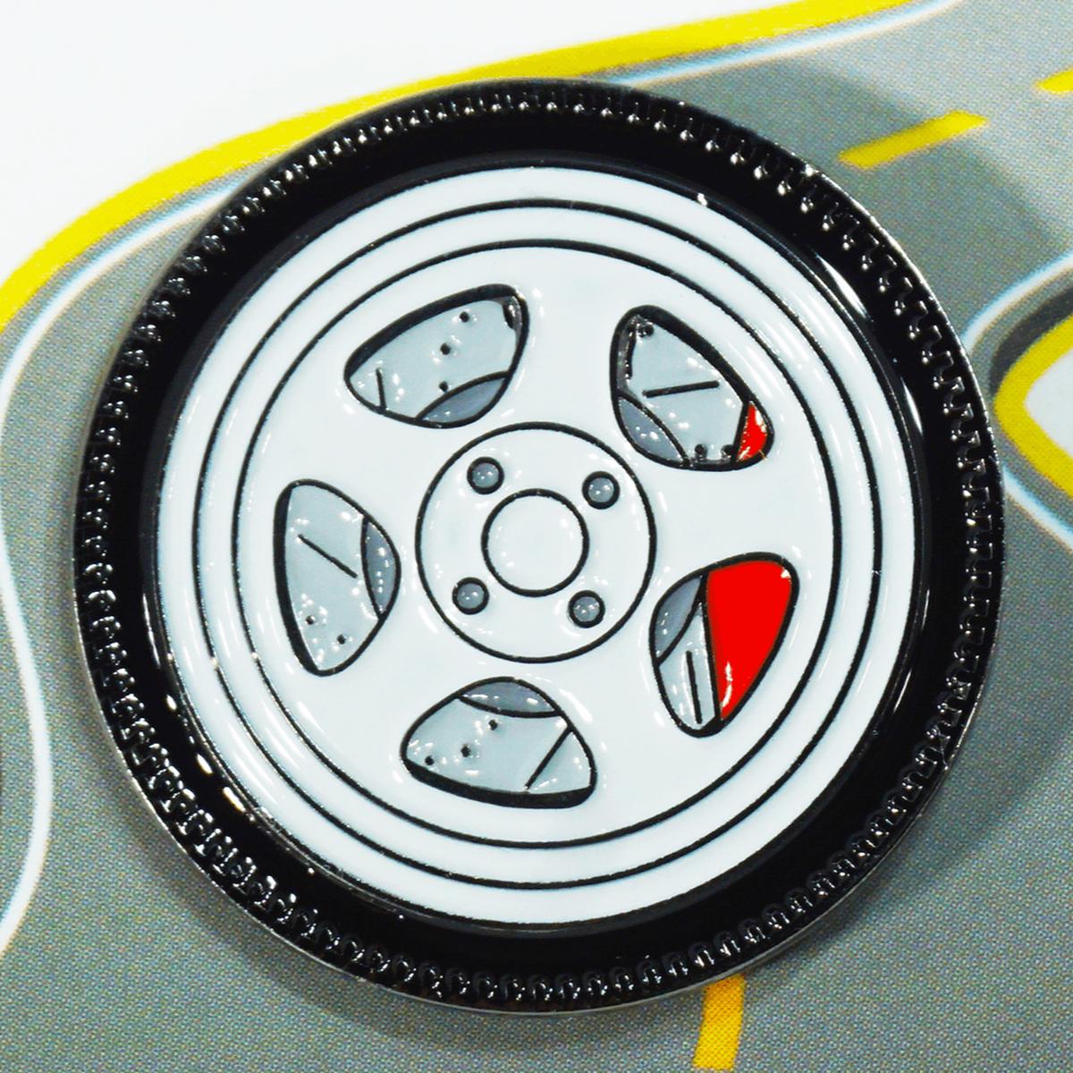 ZSPEC Wheel Pin - 5-Spoke Design - great for Lapels, Hats, Backpacks