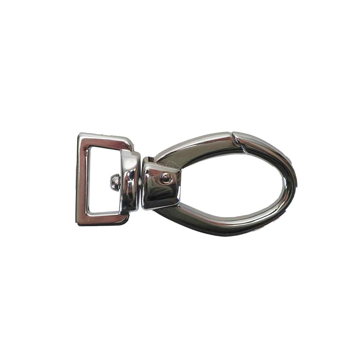 " Push Gate Swivel Snap - Nickel Plate