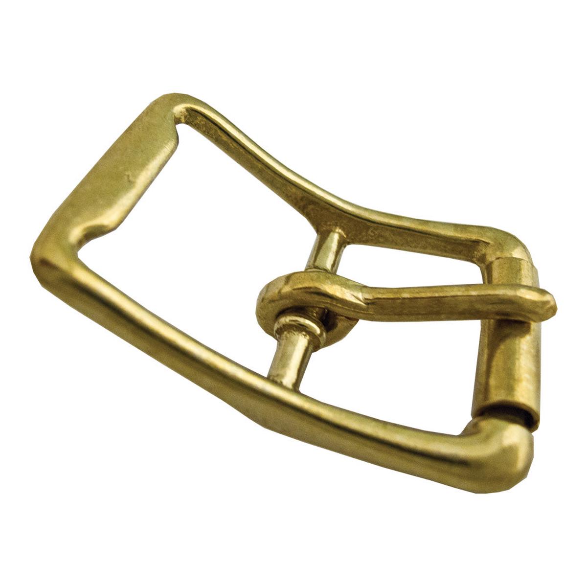 " Center Bar Buckle - Brass Plate