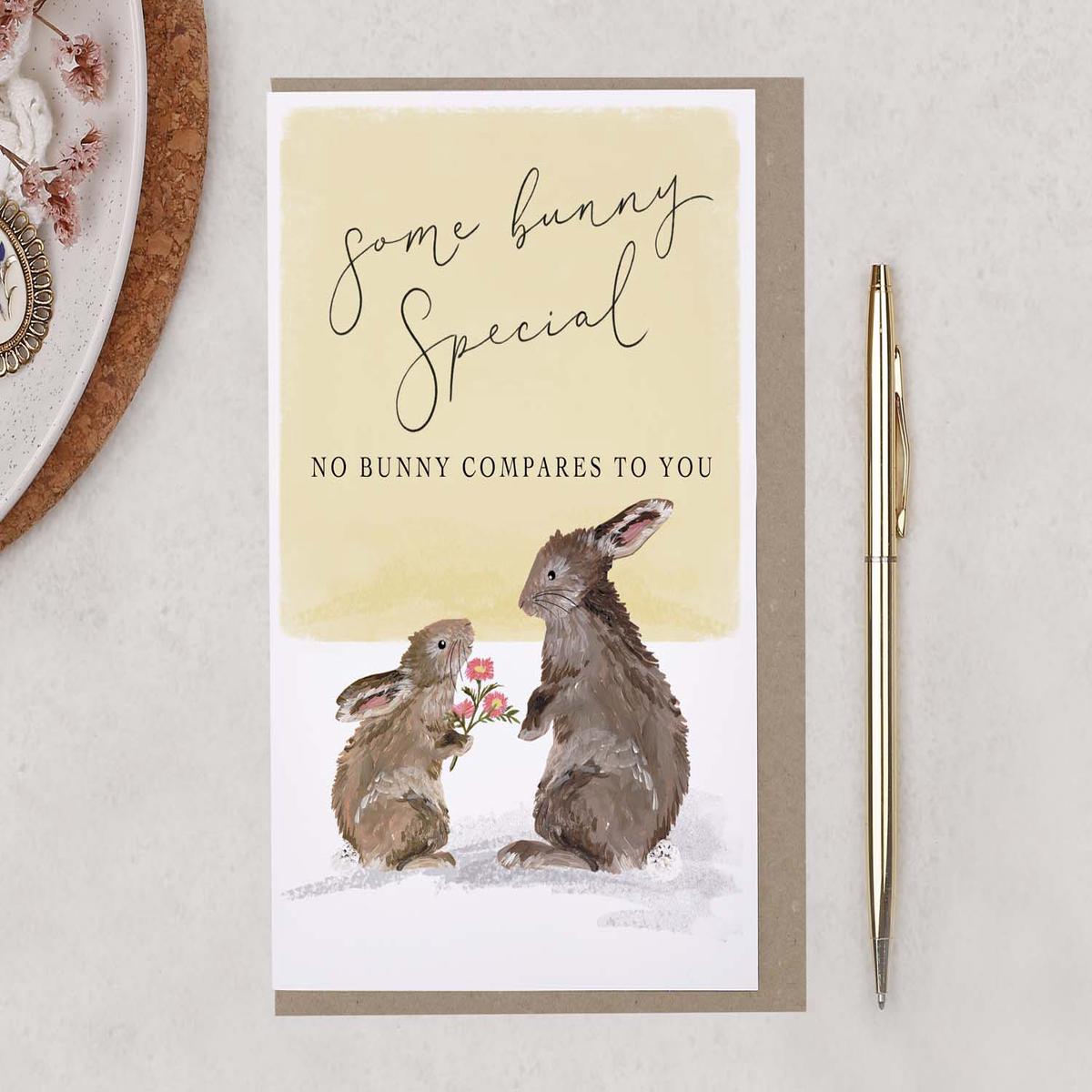 Rabbit Happy Easter Card For Some Bunny Special