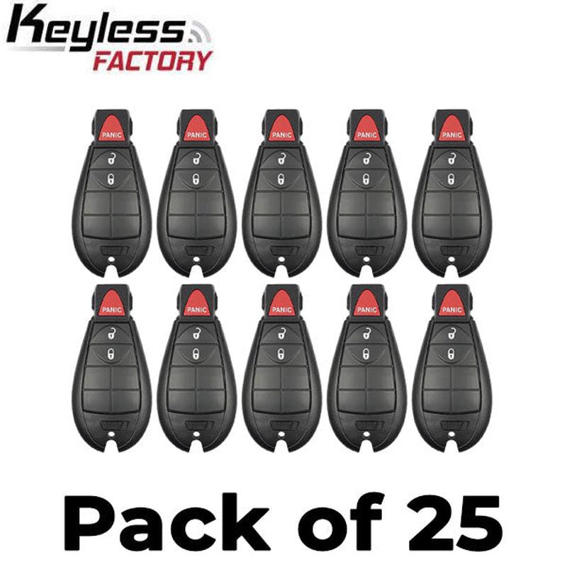 25 x 2008-2017 Chrysler Dodge Jeep VW / 3-Button Fobik Key/ M3N5WY783X / 433 MHz (AFTERMARKET) (Bundle of 25)